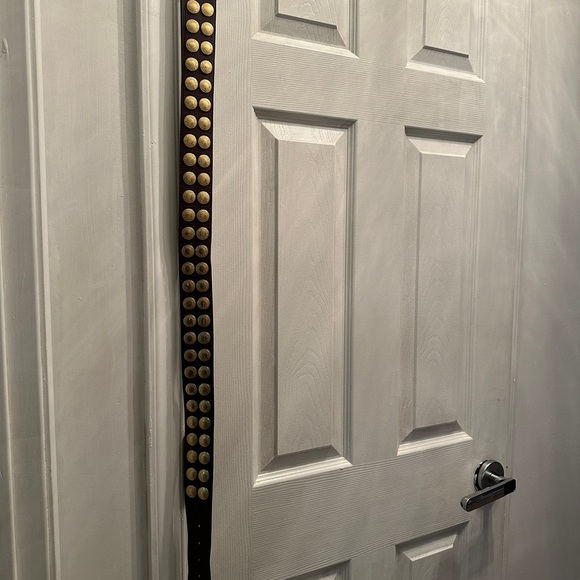 Coach Dark Brown Leather Belt with Gold Details - Picture 3 of 5